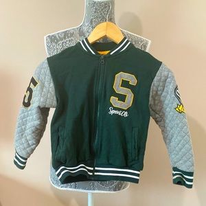 Sprint Boys Size 6 Green Sport Varsity Jacket